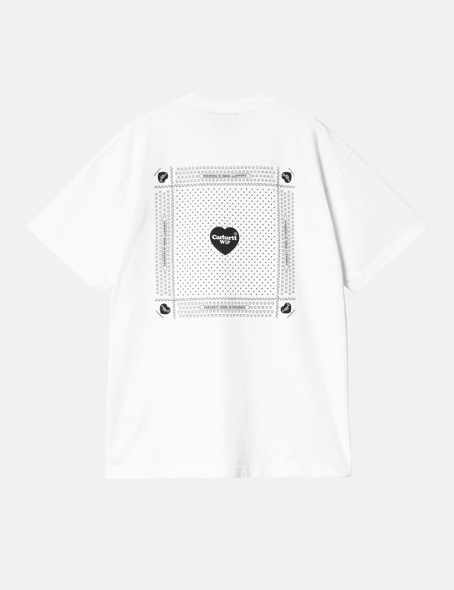 Heart Bandana T-Shirt (Loose) - White