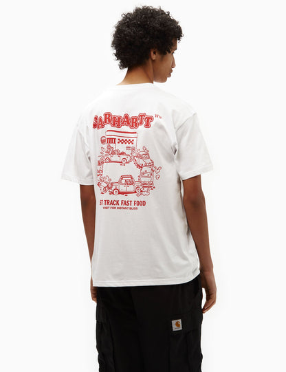 Fast Food T-Shirt (Loose) - White/Red