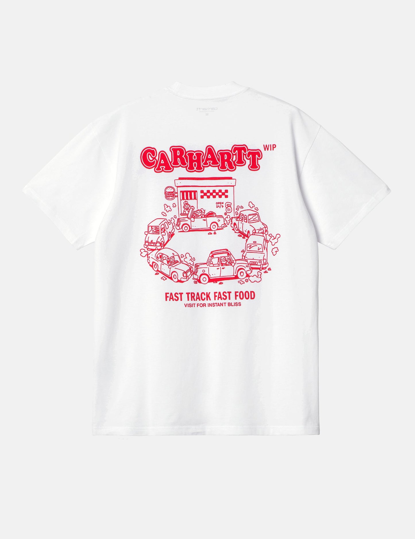 Fast Food T-Shirt (Loose) - White/Red