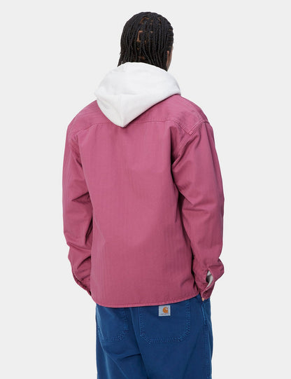 Rainer Over Shirt - Magenta Pink Garment Dyed