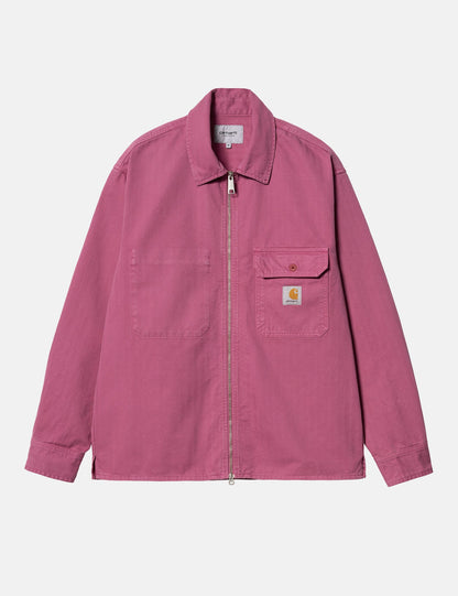 Rainer Over Shirt - Magenta Pink Garment Dyed