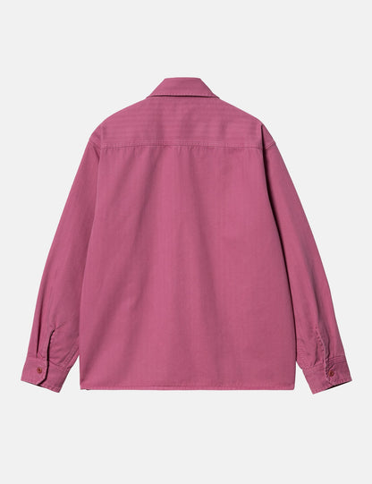 Rainer Over Shirt - Magenta Pink Garment Dyed