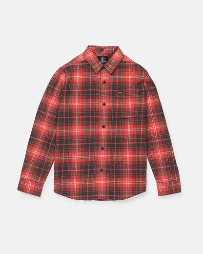 Big Boys Caden Plaid Long Sleeve Shirt